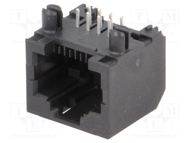 Socket; RJ45; PIN: 8; Cat: 5; unshielded; Layout: 8p8c; THT