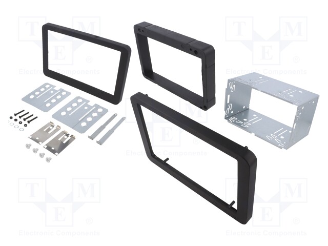 Radio mounting frame; Alfa Romeo; 2 DIN; black