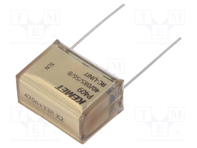 Capacitor: paper; X2; 470nF; 275VAC; 25.4mm; ±20%; THT; Series: P409