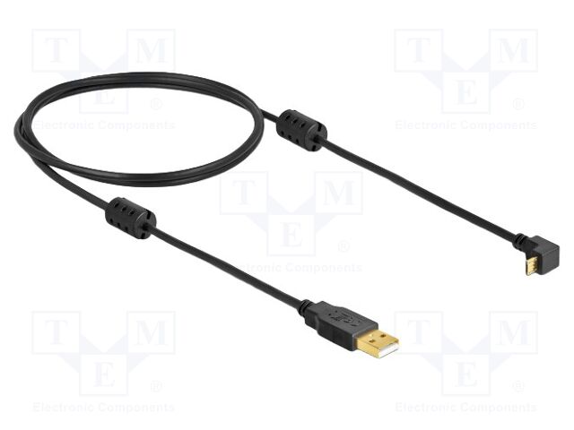 Cable; USB 2.0; 1m; black; Connector colour: black