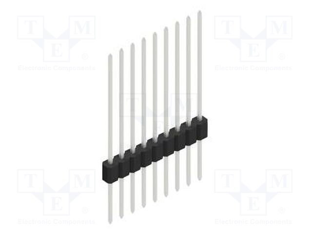 Connector: pin strips; pin header; male; PIN: 9; 1.27mm; THT; 1x9