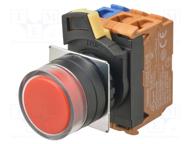 Switch: push-button; 22mm; Stabl.pos: 2; flat; Pos: 2