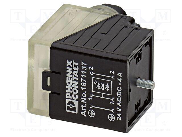 Connector: valve connector; plug; form A; female; PIN: 3; IP65; PG9