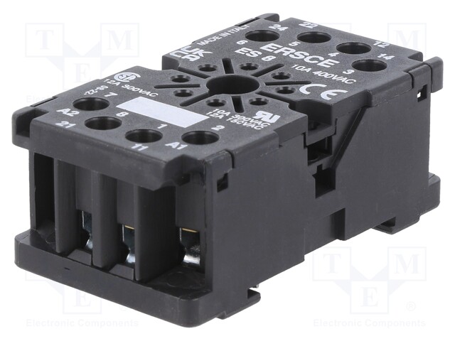 Relays accessories: socket; PIN: 8; DIN,panel