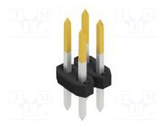 Connector: pin strips; pin header; male; PIN: 4; 2mm; THT; 2x2; 100V