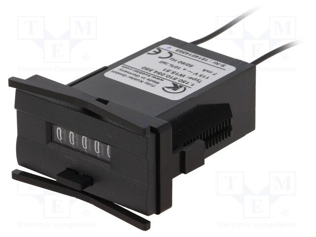 Counter: electromechanical; mechanical indicator; pulses; 99999