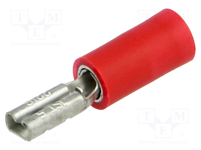 Terminal: flat; 2.8mm; 0.5mm; female; 0.5÷1.5mm2; crimped; red