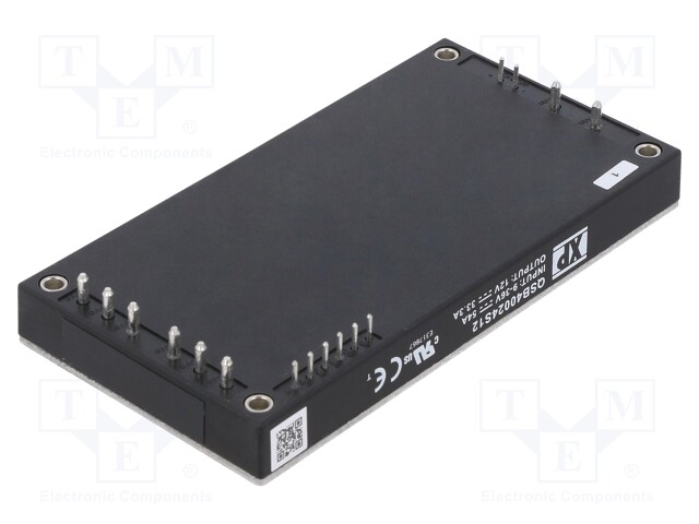 Isolated Board Mount DC/DC Converter, Base Plate Cooled, ITE, 1 Output, 400 W, 12 V, 33.3 A