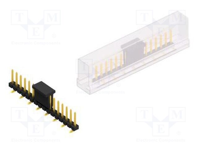 Connector: pin strips; pin header; male; PIN: 16; 2.54mm; SMT; 1x16