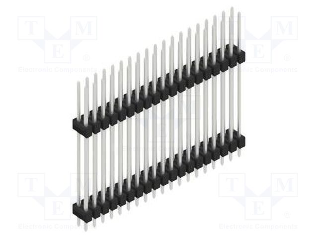 Connector: pin strips; pin header; male; PIN: 38; 2.54mm; THT; 2x19