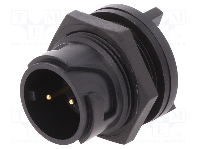 Connector: circular; socket; male; PIN: 2; Buccaneer 4000; THT; 10A