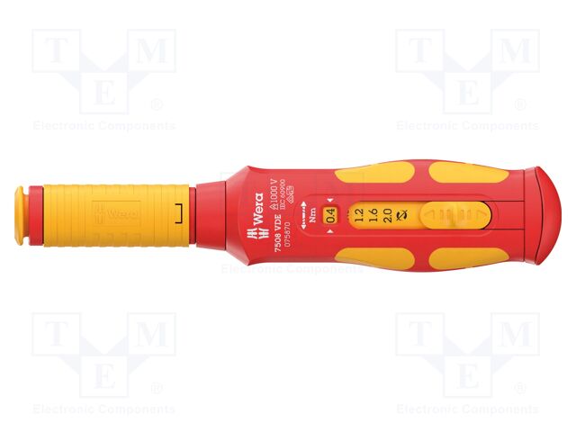 Screwdriver handle; torque; 9mm; insulated; Overall len: 192mm