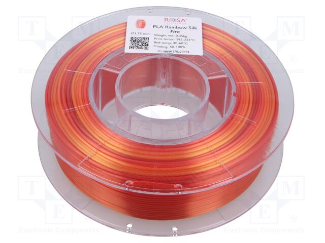 Filament: PLA Rainbow; 1.75mm; silk fire; 185÷225°C; 350g