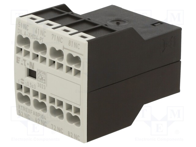 Auxiliary contacts; Leads: push-in terminals; front