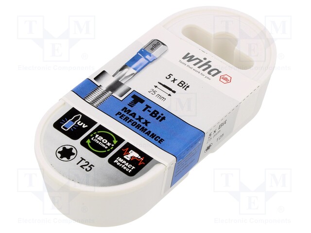 Screwdriver bit; Torx®; TX25; Overall len: 25mm; 5pcs; Series: T