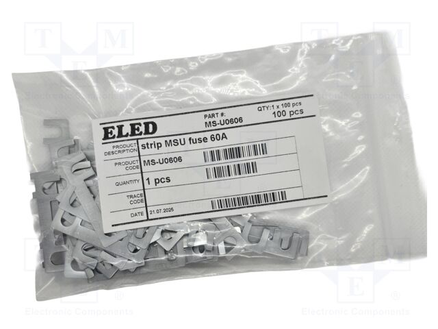 Fuse: fuse; 60A; 32VDC; automotive,strip fuse; 41mm; M5 screw