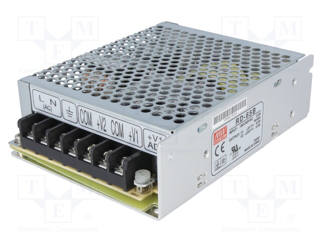 Power supply: switched-mode; modular; 68W; 5VDC; 129x98x38mm; 440g
