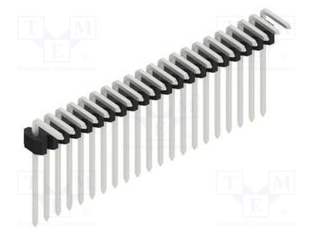 Connector: pin strips; pin header; male; PIN: 21; 1.27mm; THT; 1x21