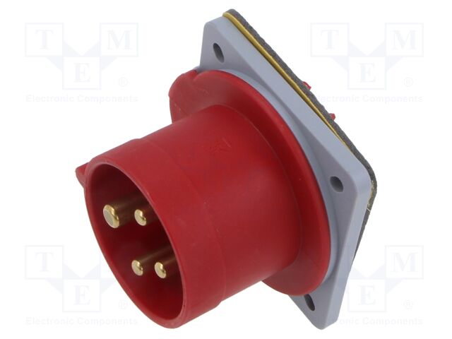 Connector: AC supply 3-phase; socket; male; straight; -25÷40°C