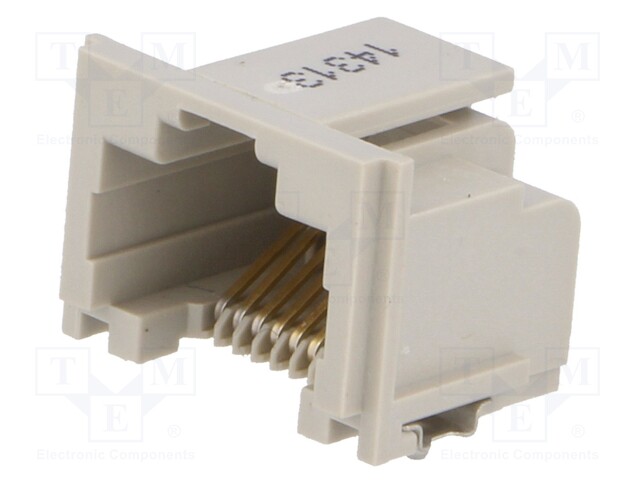 Socket; RJ45; PIN: 8; Cat: 5; gold-plated; Layout: 8p8c; SMT