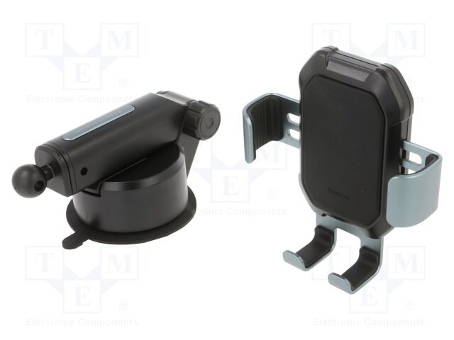 Car holder; black; for dashboard; snapped-in