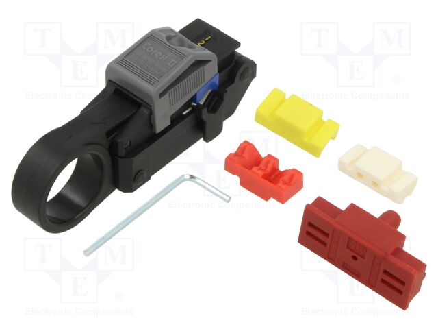 Stripping tool; 2.5÷6.8mm; Wire: coaxial; Kit: hex key,blades