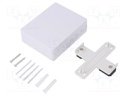 Housing; Colour: white; rail TS35; Number of ports: 4; Mat: plastic