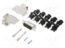 D-Sub; PIN: 15; male; shielded; angled 45°; screw terminal; UNC4-40