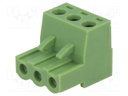 Pluggable terminal block; 5.08mm; ways: 3; straight; plug; female