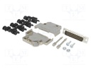 D-Sub; PIN: 25; plug; male; shielded; soldering; for cable; black
