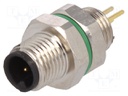 Connector: M5; socket; male; THT; PIN: 3; IP67; 60V; 1A
