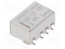 Relay: electromagnetic; DPDT; Ucoil: 3VDC; 0.3A/125VAC; 1A/30VDC