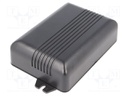 Enclosure: for alarms; X: 80mm; Y: 113.5mm; Z: 32mm; ABS; black