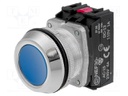 Switch: push-button; Stabl.pos: 1; NC + NO; 30mm; blue; IP56; Pos: 2