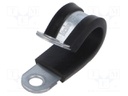 Fixing clamp; ØBundle : 6mm; W: 20mm; steel; Cover material: EPDM