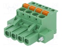 Pluggable terminal block; 5mm; ways: 4; angled 90°; plug; female