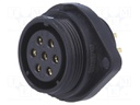 Socket; female; SP21; PIN: 7; IP68; soldering; 500V; 1.5mm2; 15A