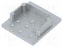 Cap for LED profiles; silver; ABS; Application: LINEA20