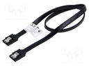 Cable: SATA; SATA plug,both sides; 0.5m; black; Core: Cu; 26AWG