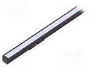 Profiles for LED modules; white; surface; black; L: 1m; aluminium