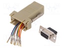 Adapter; D-Sub 9pin socket,RJ45 socket