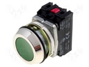 Switch: push-button; Stabl.pos: 1; NO x2; 30mm; green; IP56; Pos: 2
