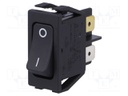 ROCKER; DPST; Pos: 2; OFF-ON; 16A/250VAC; black; IP40; none; 100mΩ