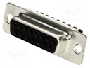 D-Sub; PIN: 15; plug; female; screw terminal; for cable; UL94V-0