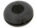 Grommet; black; UL94HB; TPR
