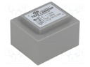 Transformer: encapsulated; 1.5VA; 230VAC; 6V; 0.2A; Mounting: PCB