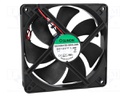 Fan: DC; axial; 12VDC; 120x120x25mm; 127.42m3/h; 34dBA; Len: 330mm