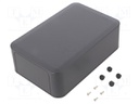 Enclosure: with panel; PF; X: 125mm; Y: 190mm; Z: 60mm; ABS; dark grey