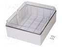 Enclosure: multipurpose; X: 380mm; Y: 460mm; Z: 180mm; SCABOX; grey