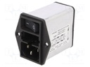 Connector: AC supply; socket; male; 6A; 250VAC; IEC 60320; -25÷85°C